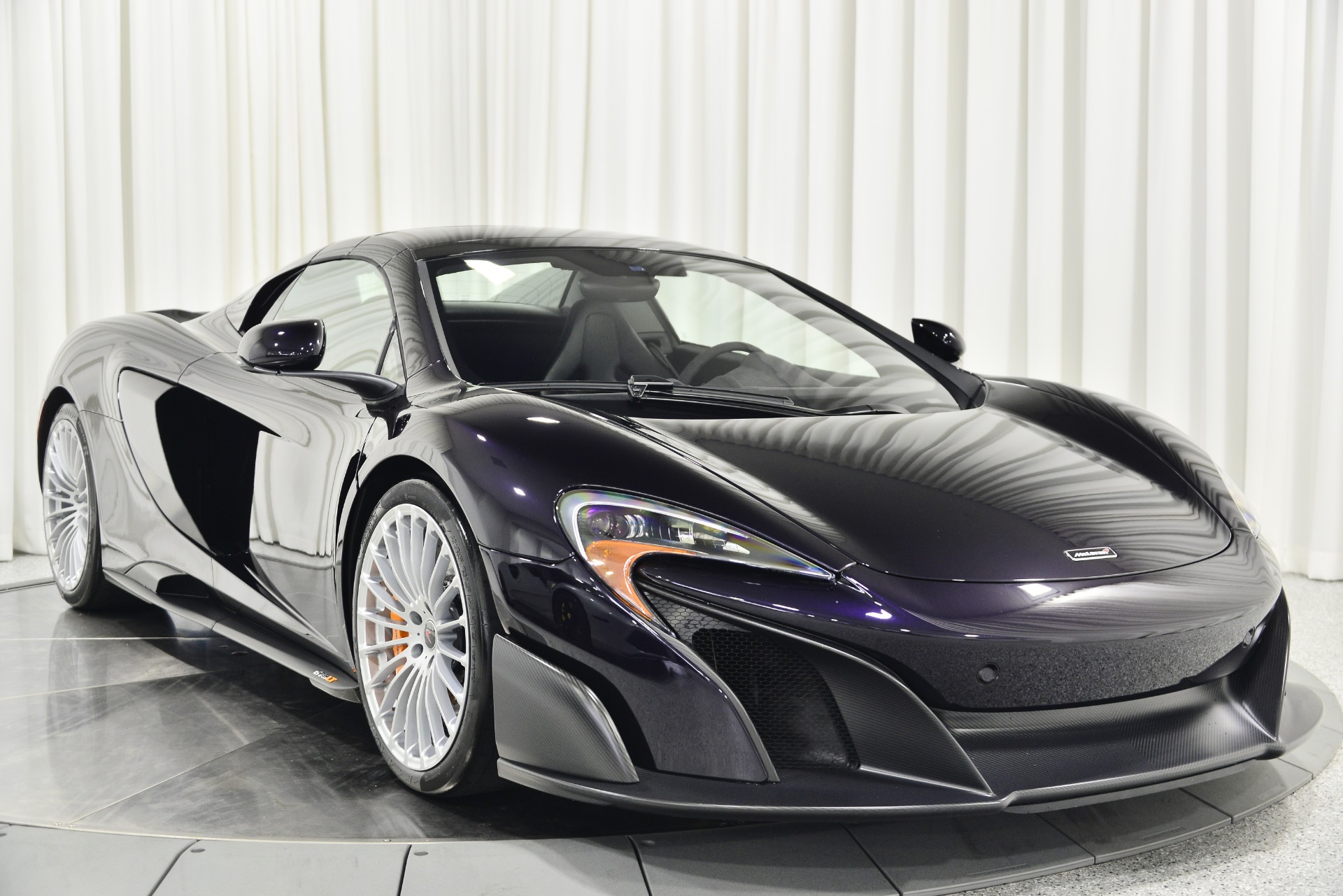 Amethyst Black McLaren 675LT Spyder with 3.8L Twin Turbo V8 666hp