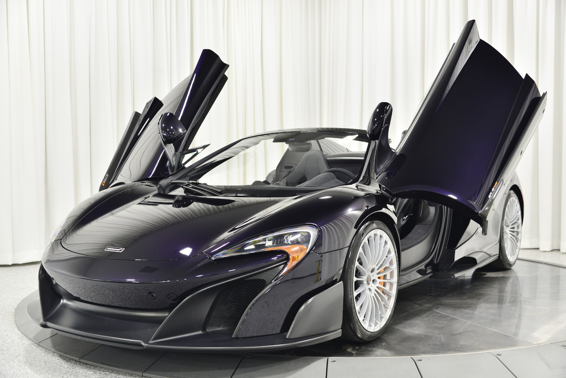 Amethyst Black McLaren 675LT Spyder with 3.8L Twin Turbo V8 666hp