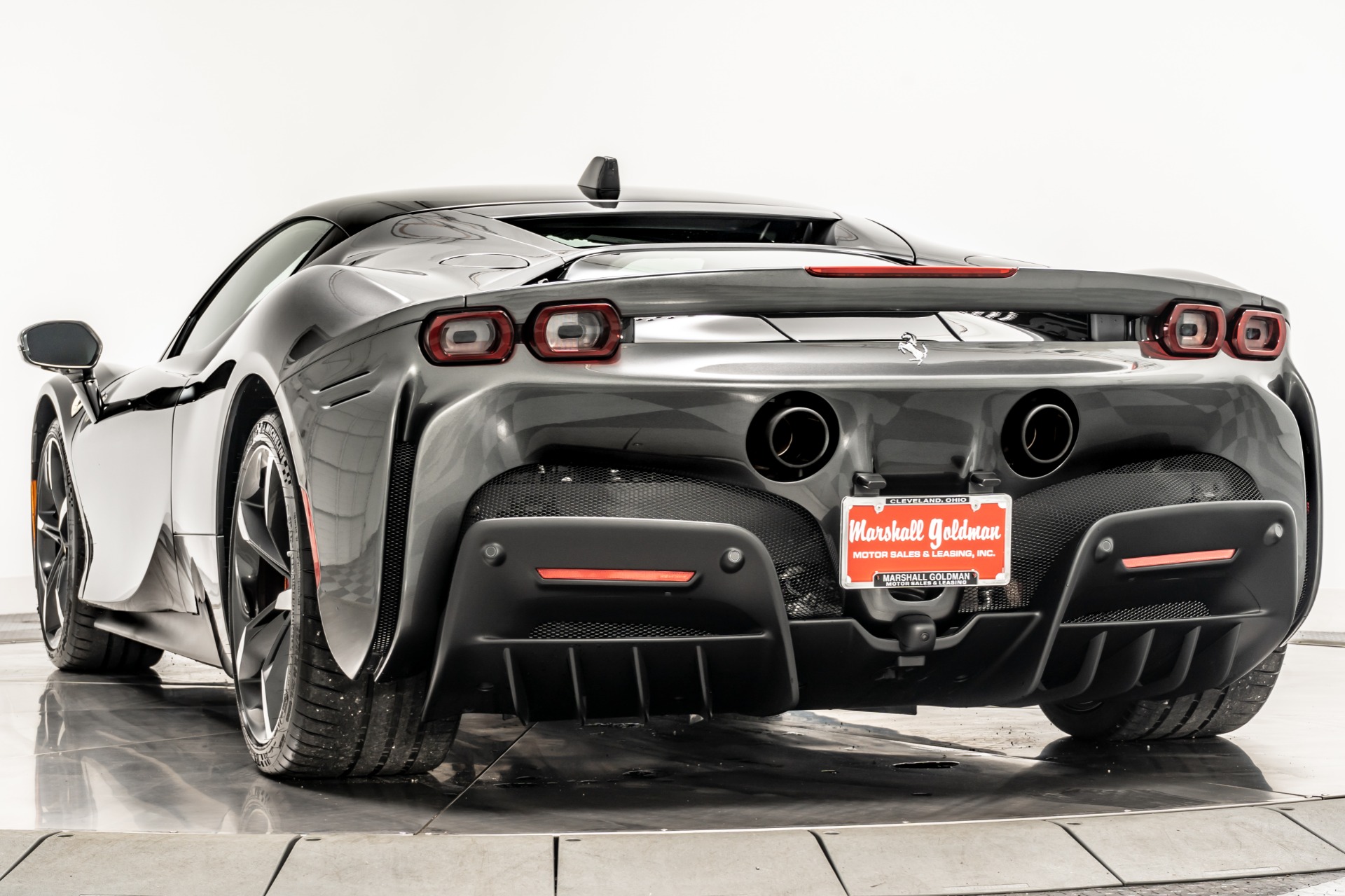 Grigio Silverstone Ferrari SF90 Stradale with 4.0L Plug-in Hybrid
