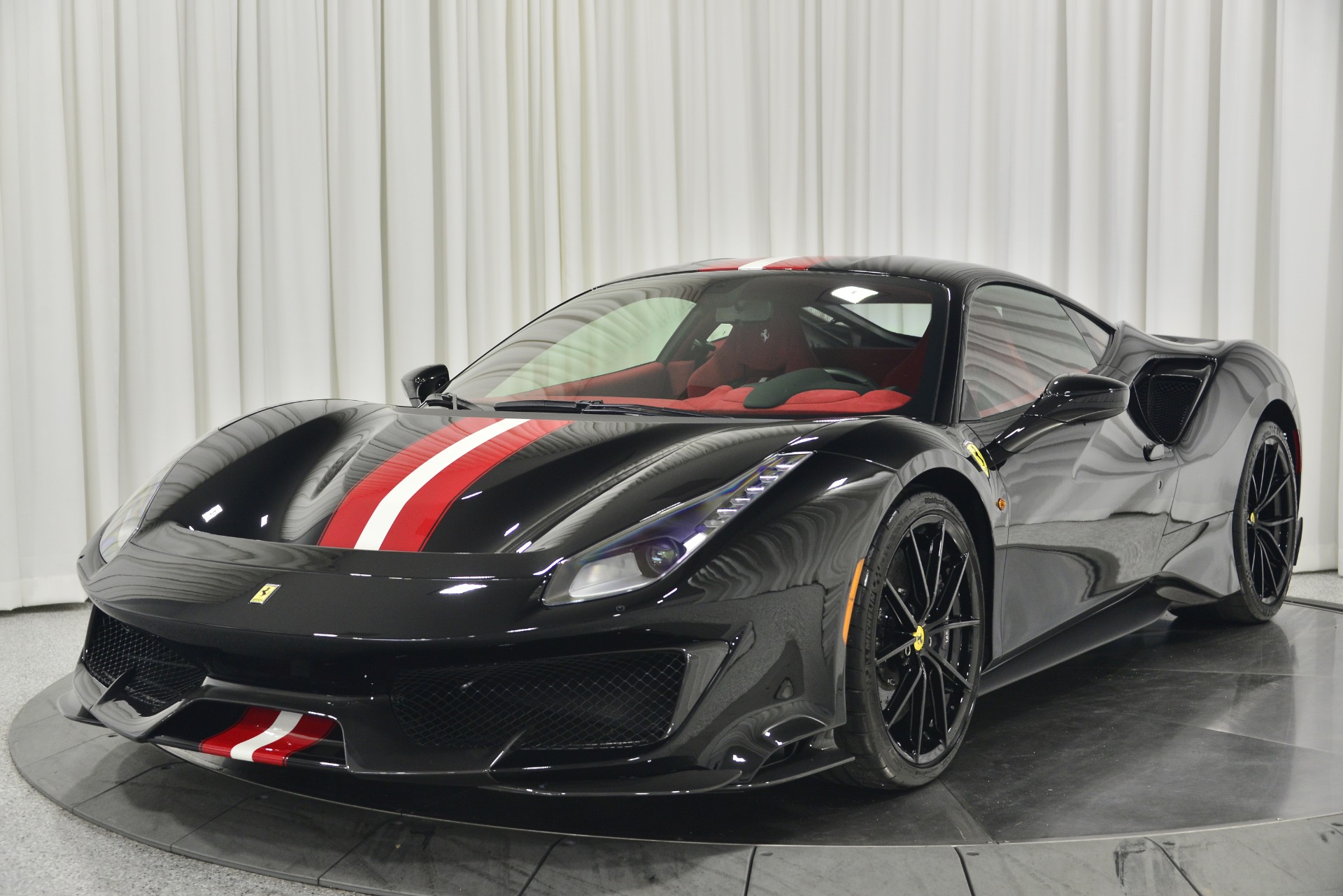 Nero Ferrari 488 Pista with 3.9L Twin Turbo V8 711hp 567ft. lbs