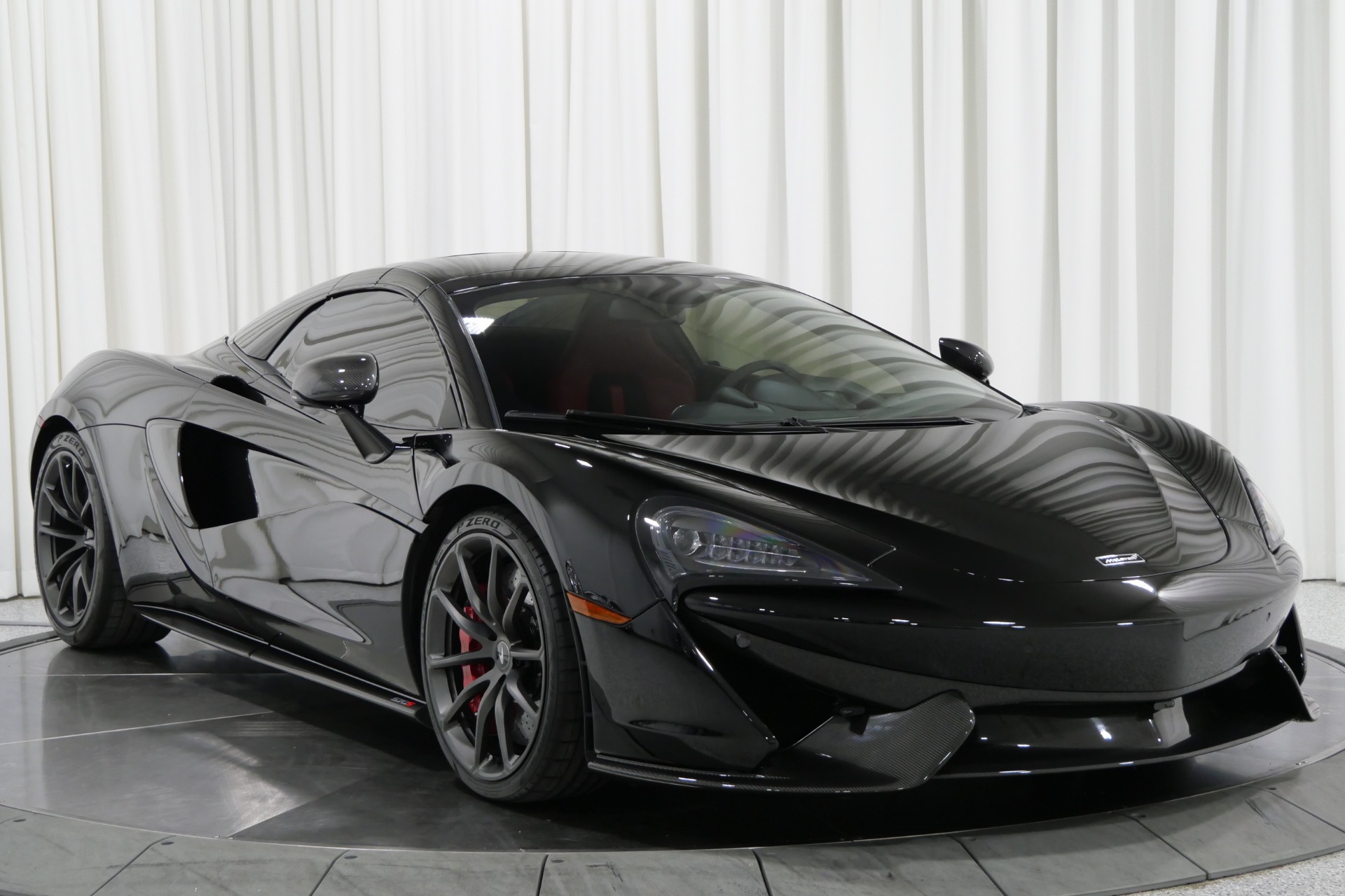 Onyx Black McLaren 570S Spider with 3.8L Twin Turbo V8 562hp 443ft