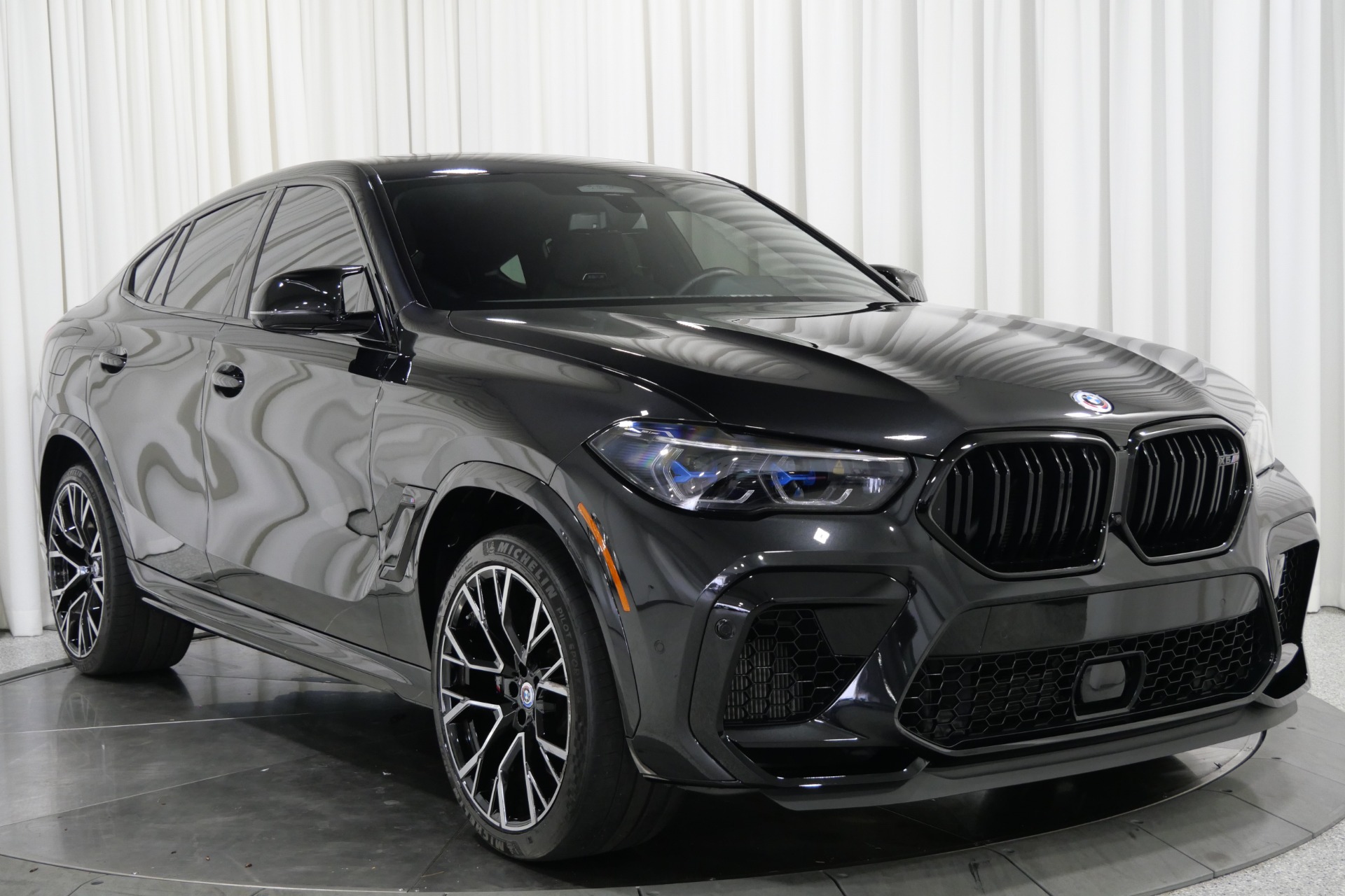 Black Sapphire Metallic BMW X6 M Competition with 4.4L Twin Turbo