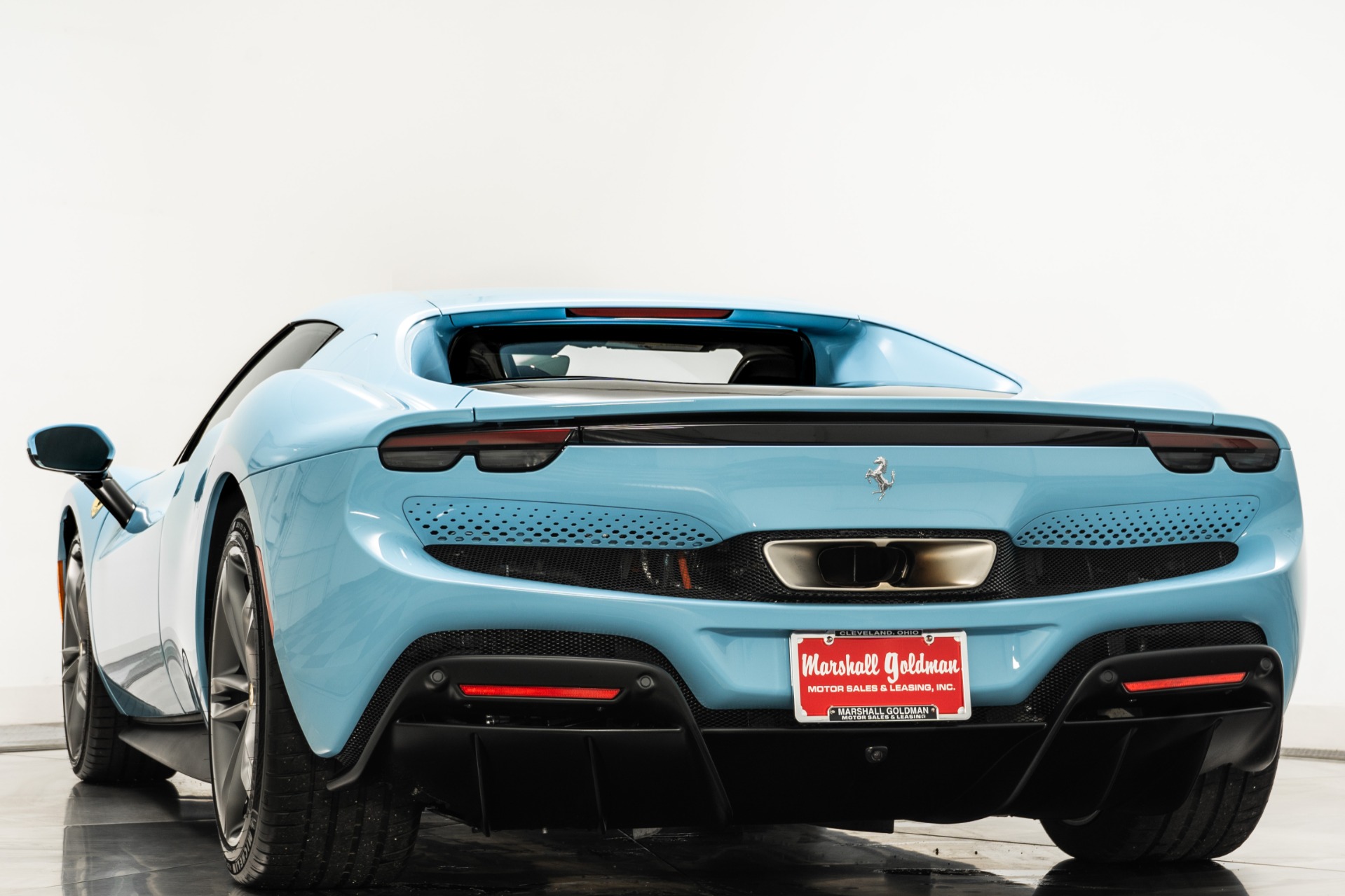 Azzurro La Plata Ferrari 296 GTB with 3.0L Plug-in Hybrid Twin