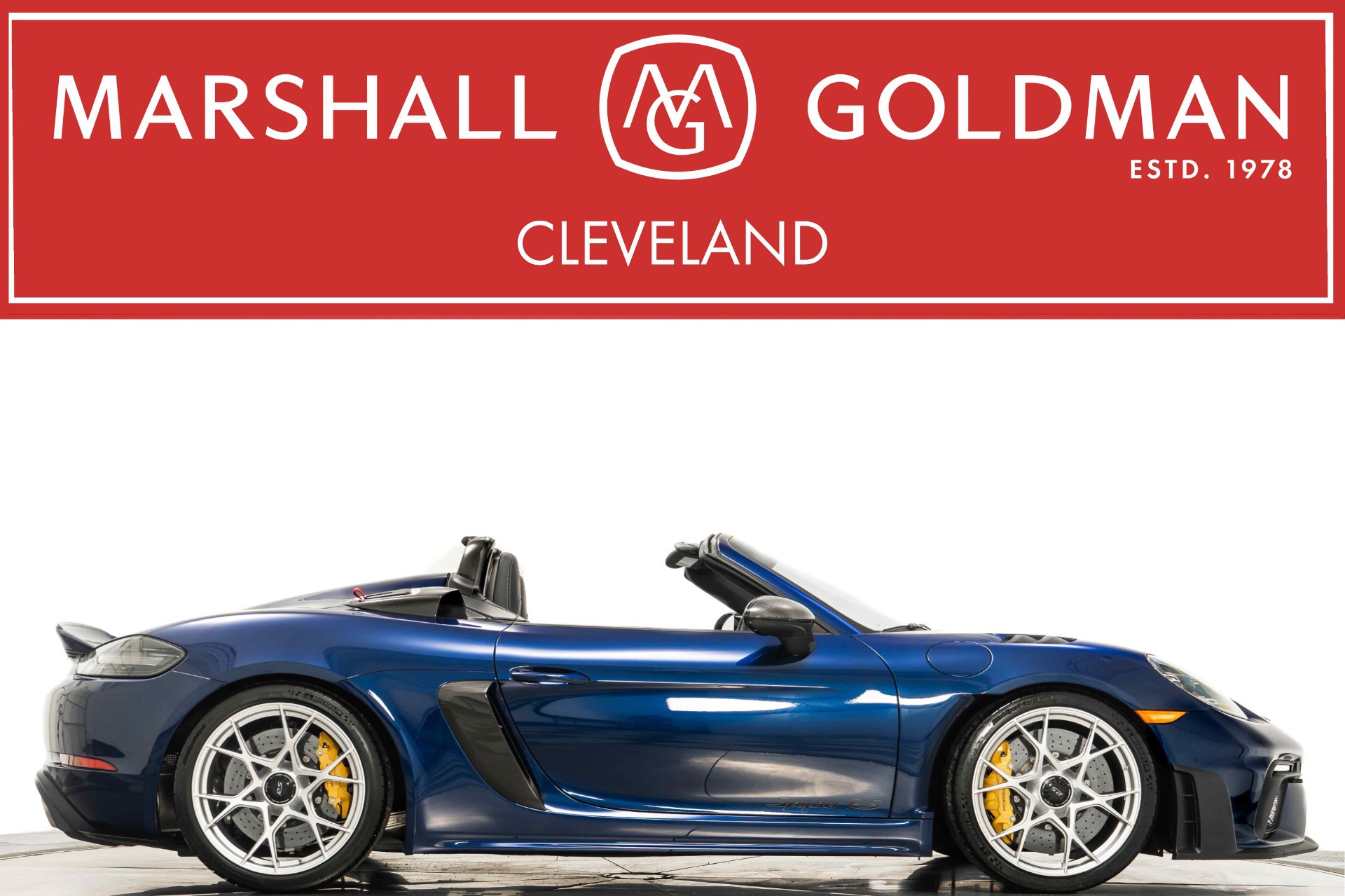 Gentian Blue Metallic Porsche 718 Spyder RS Weissach with 4.0L H6