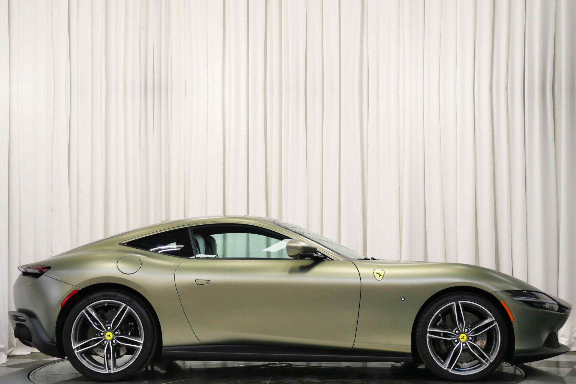 Verde Masoni opaco Ferrari Roma with 3.9L Twin Turbo V8 612hp