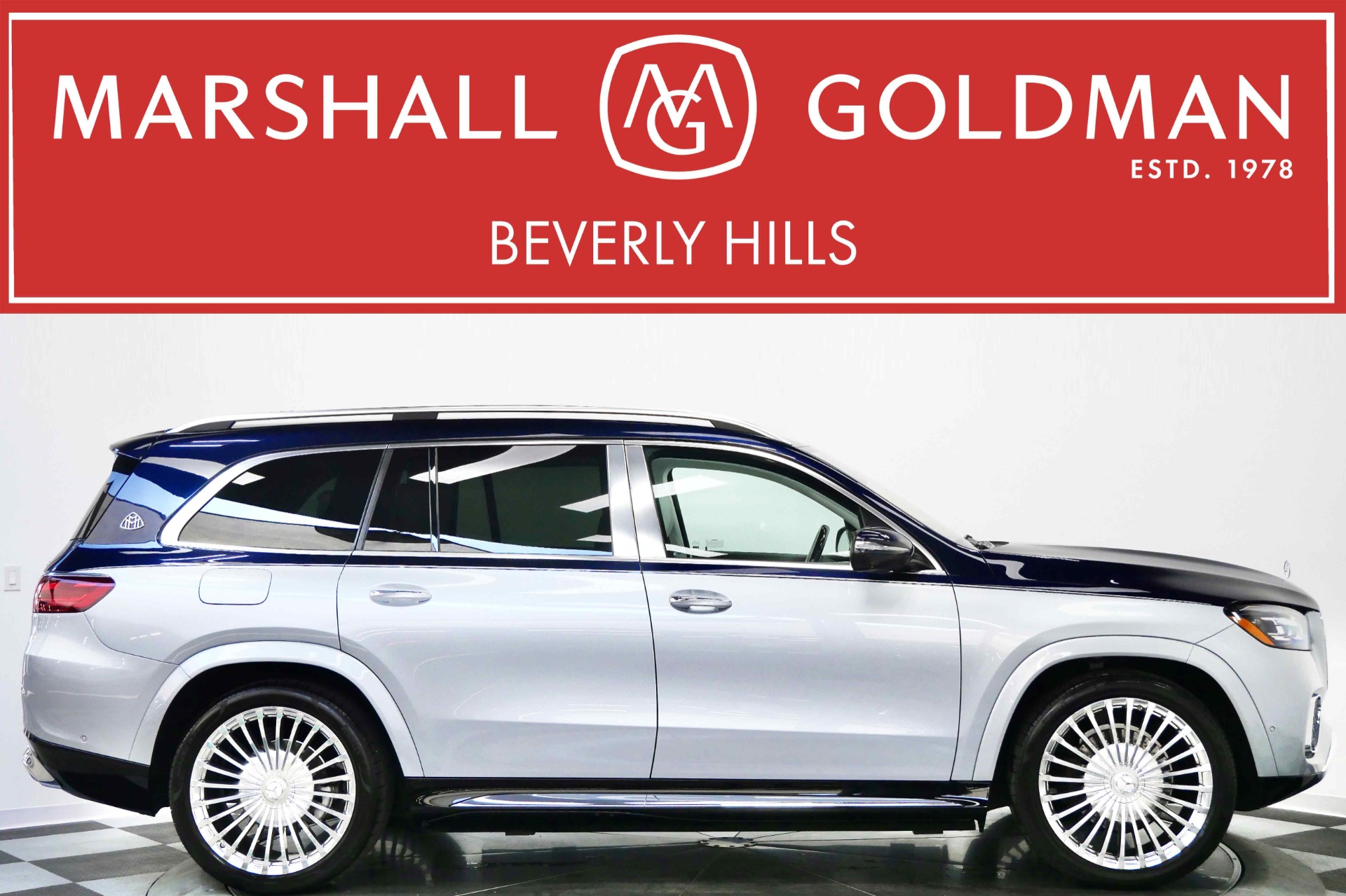 Nautical Blue Metallic/Cirrus Silver Metallic Mercedes-Benz Maybach GLS ...
