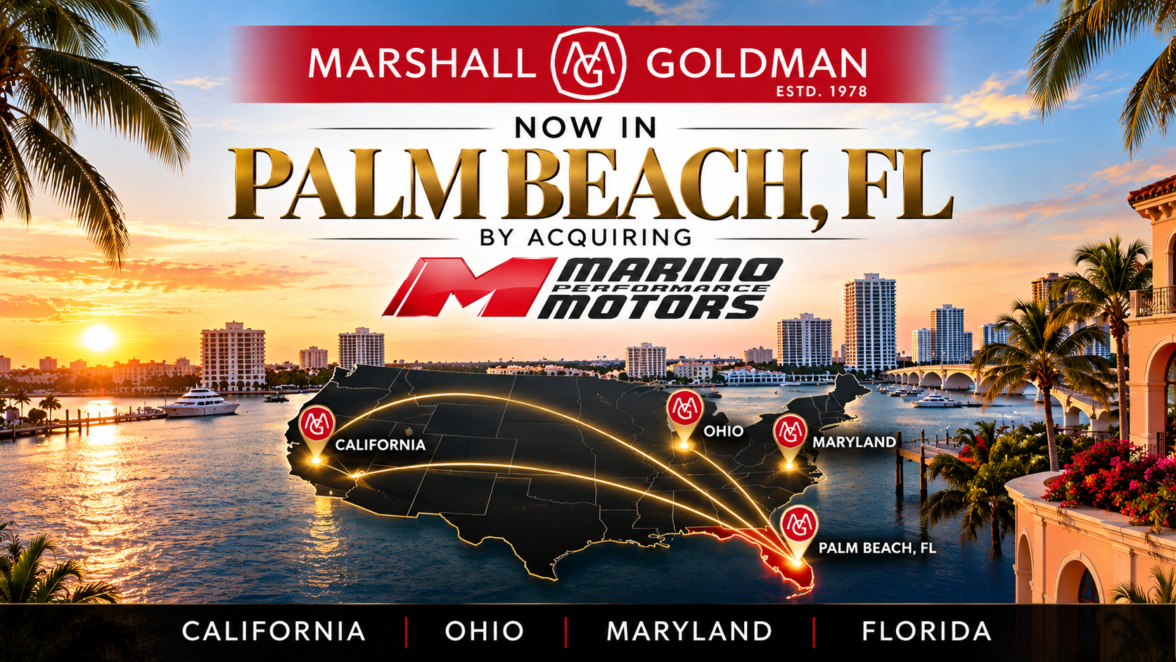Marshall Goldman Expands into Florida with Acquisition of Marino Performance Motors